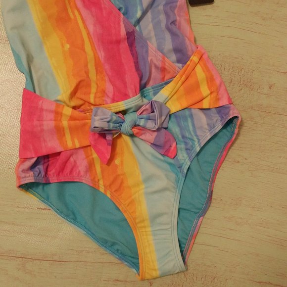 RACHEL Rachel Roy Wrap Front Swimsuit Small NWT - Picture 7 of 12